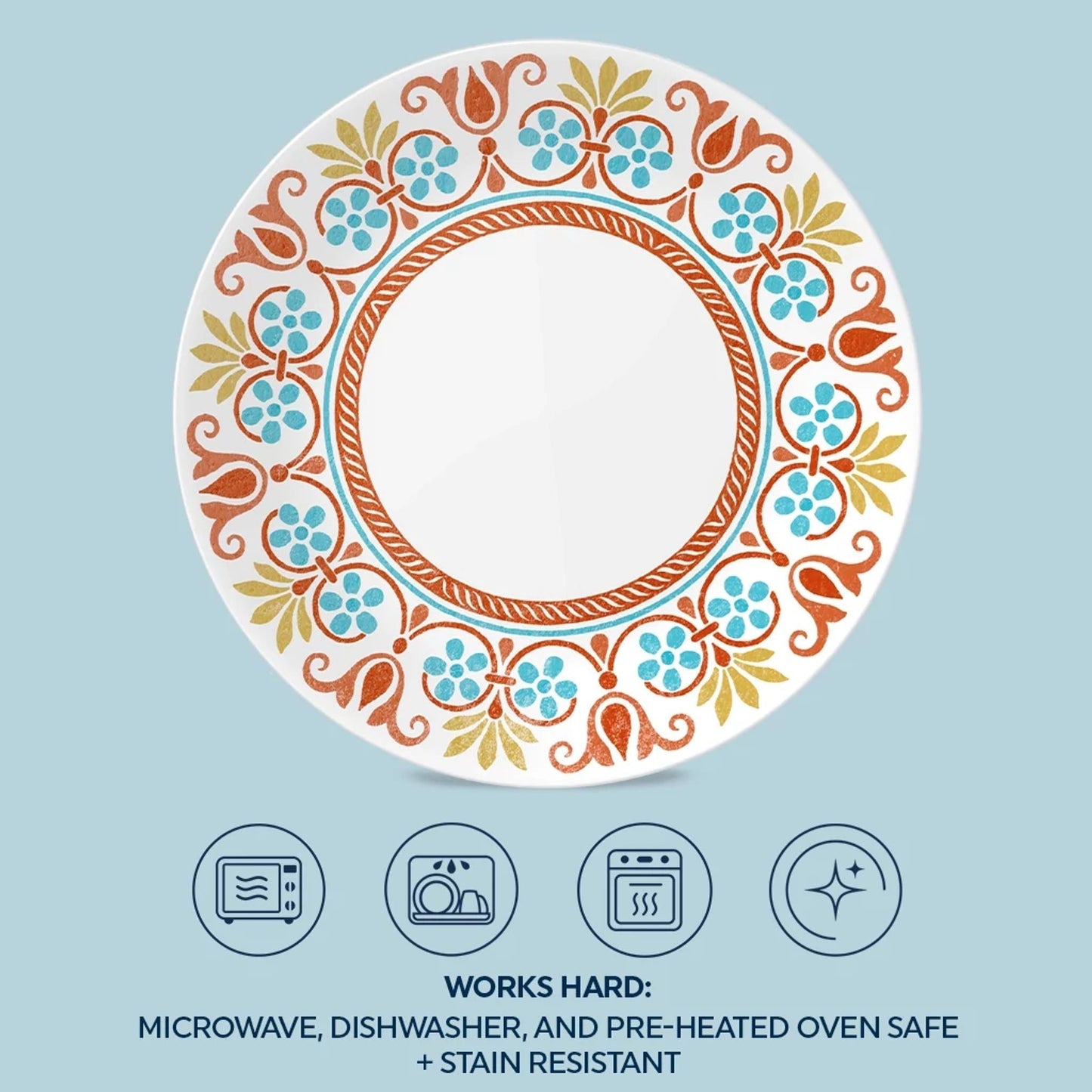 Corelle® Global Collection Terracotta Dreams 10.25” Dinner Plates, 6-pack