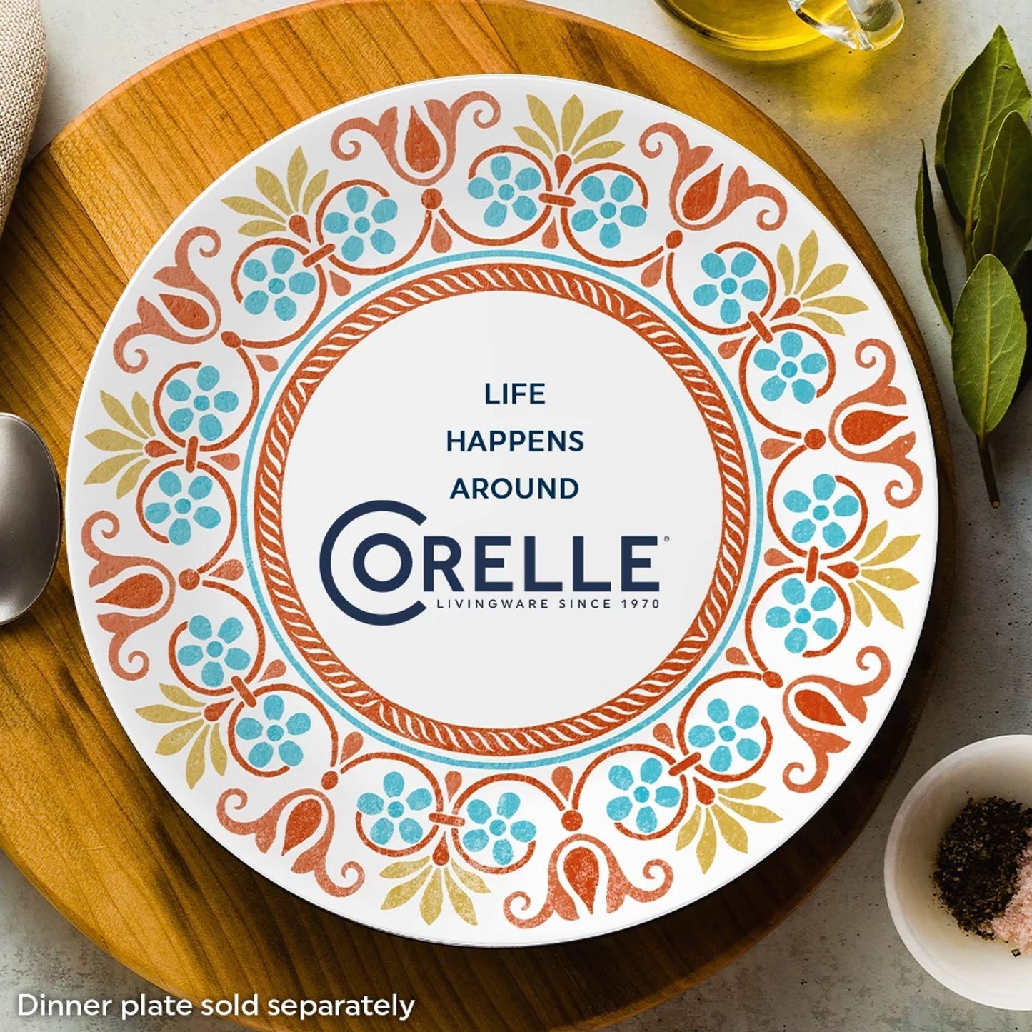 Corelle® Global Collection Terracotta Dreams, 8.5” Salad Plates, 6-pack