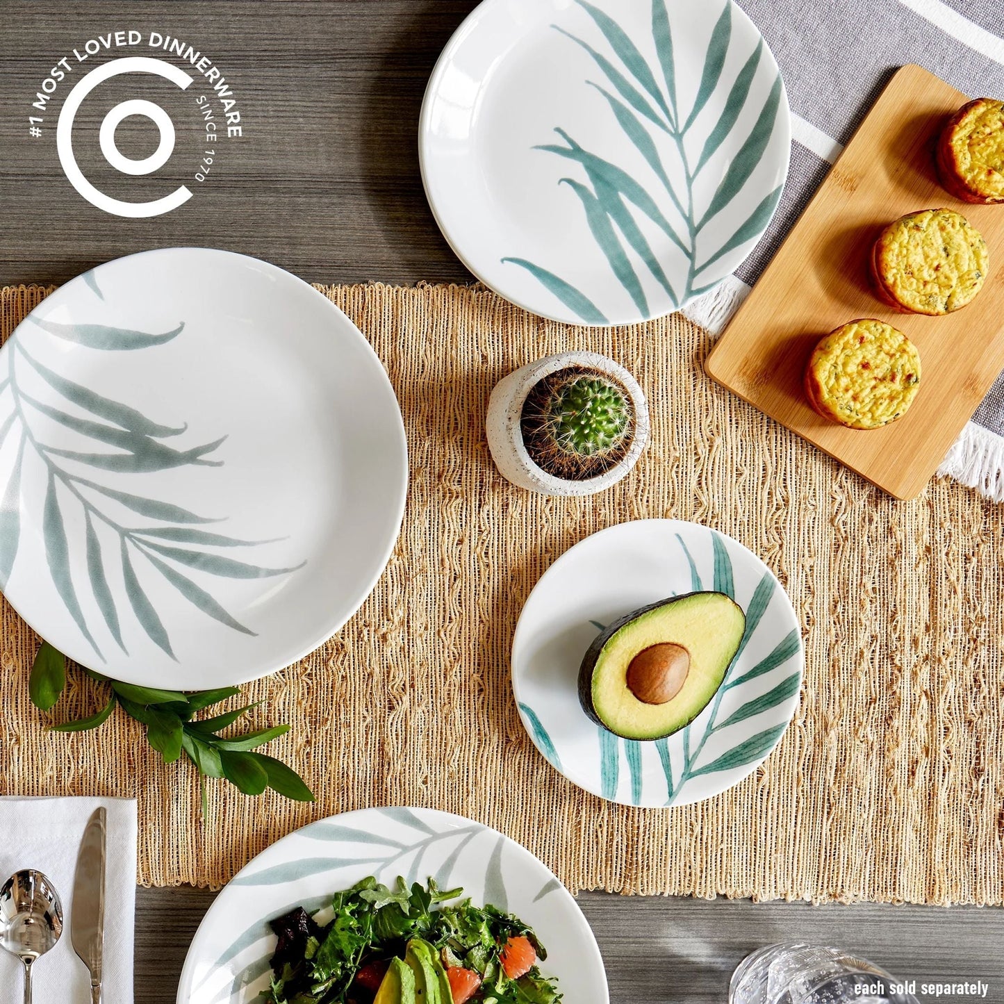 Corelle® Solar Print 8.5" Salad Plate, EXCLUSIVE