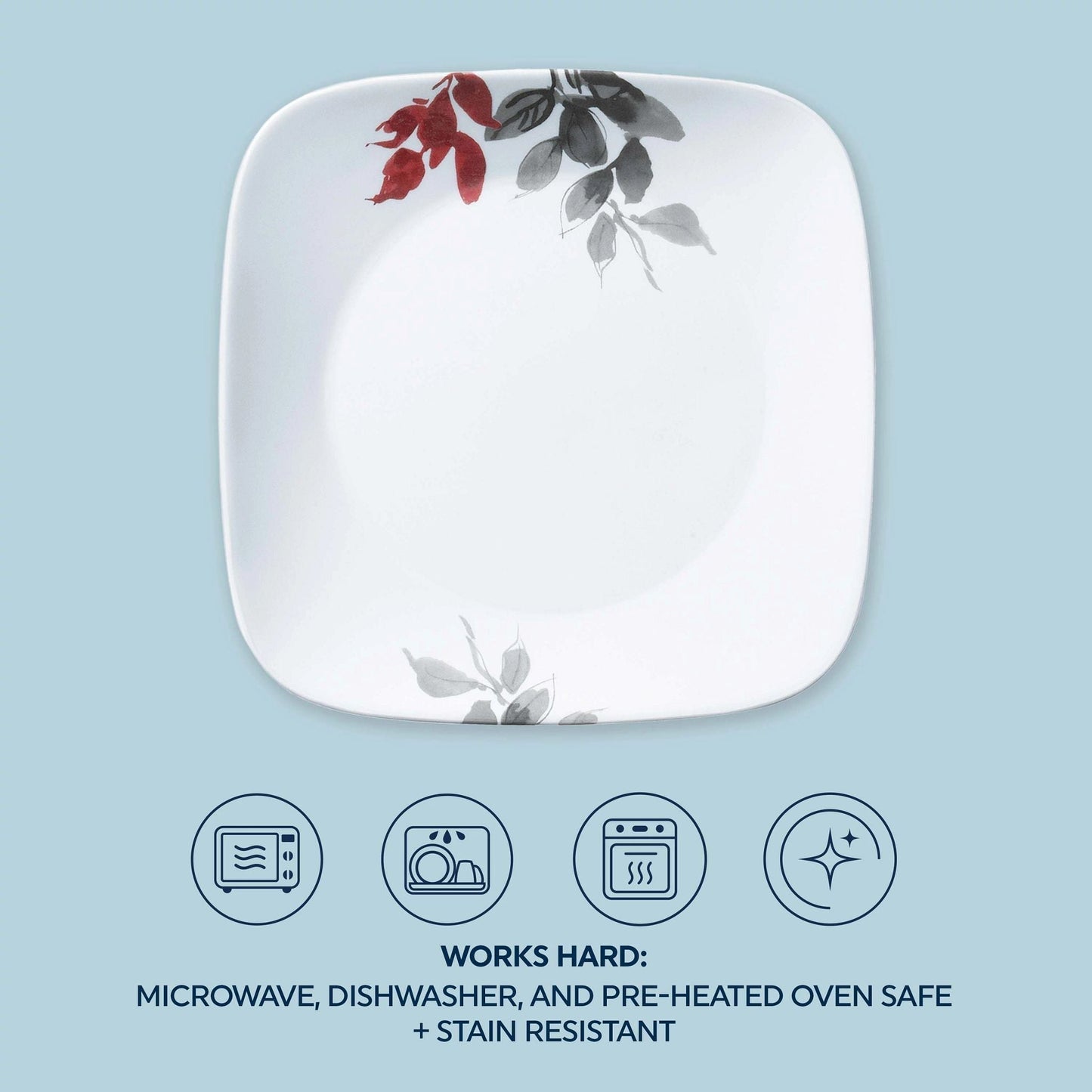 Corelle® Kyoto Leaves 16-piece Dinnerware Set, Service for 4