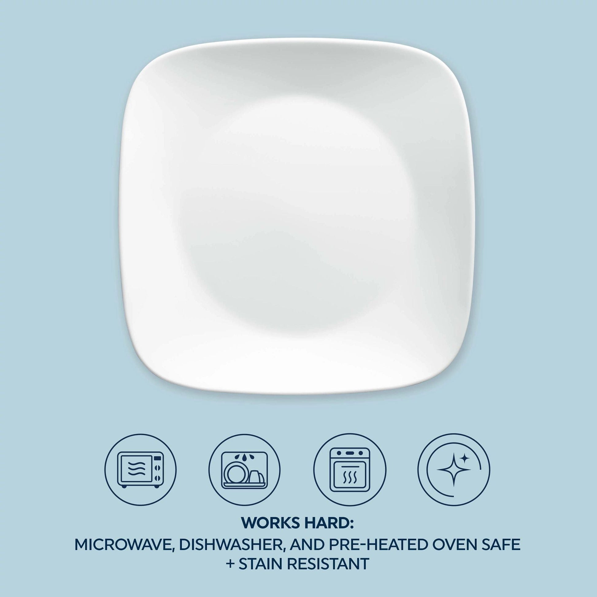 Corelle® Boutique Vivid White 8-piece Dinnerware Set, Service for 4