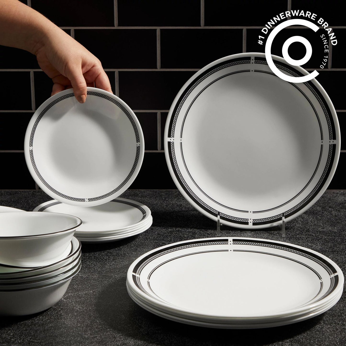 Corelle® Brasserie 18-piece Dinnerware Set, Service for 6