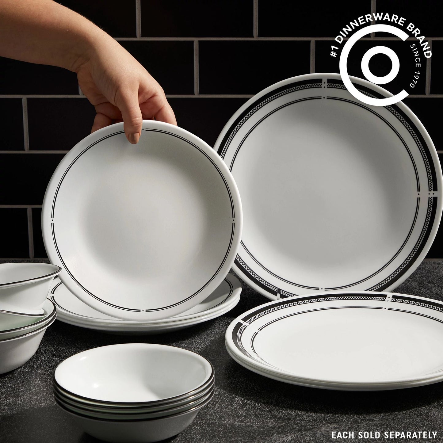 Corelle® Brasserie 8.5" Salad Plate, 6-pack