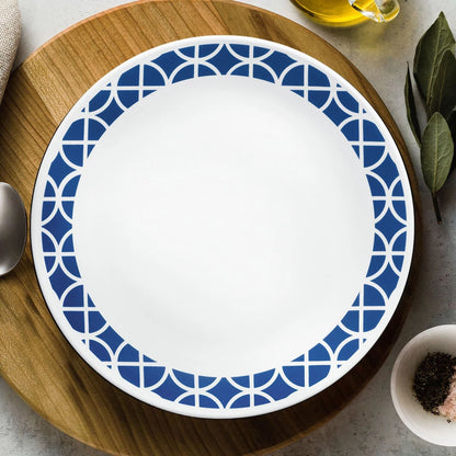 Corelle® Cobalt Circles 12-piece Mugless Dinnerware Set, Service of 4