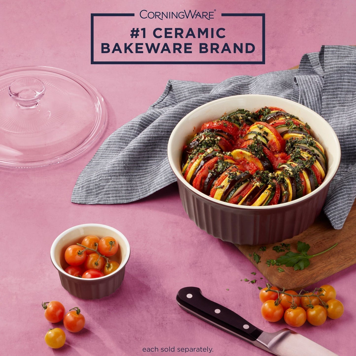 CorningWare® French Colors 1.5-quart Round Baking Dish, Cabernet